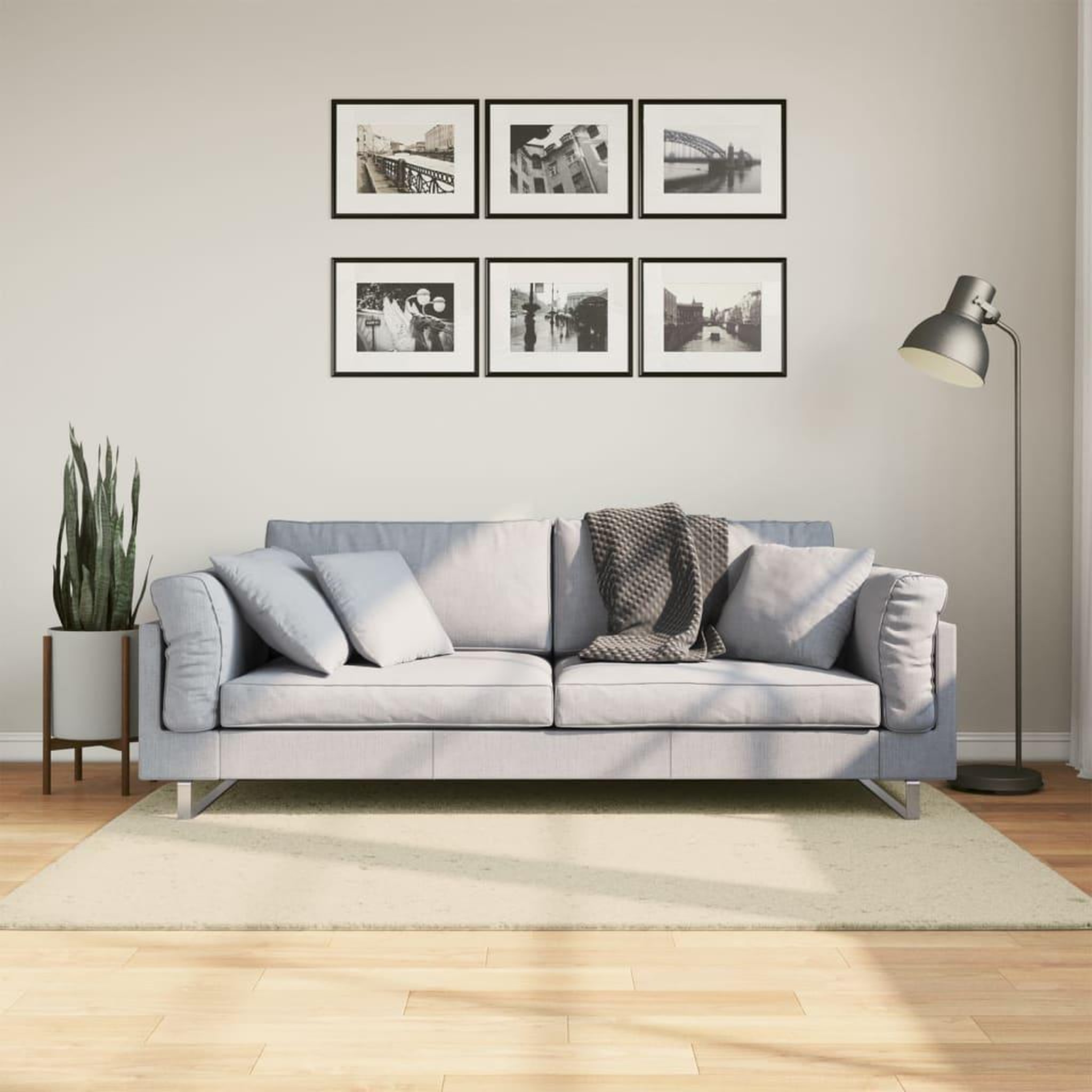 VIDAXL Tapis HUARTE a poils courts doux et lavable creme 120x170 cm
