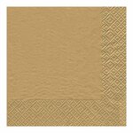 Paris Prix Lot de 20 Serviettes en Papier  Cocktail  33x33cm Or