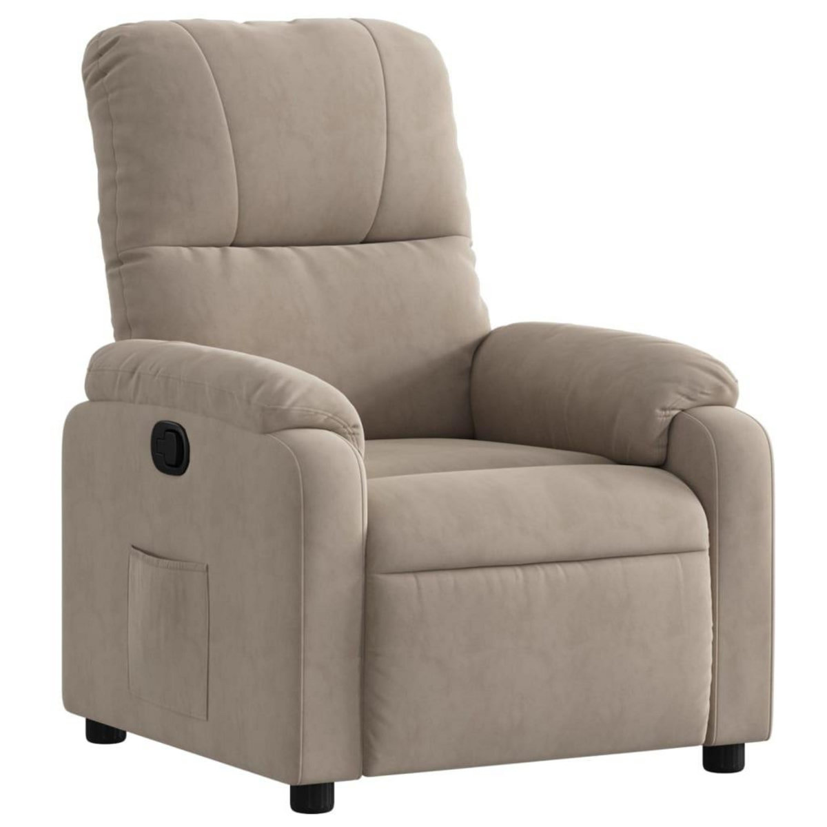 VIDAXL Fauteuil inclinable taupe tissu microfibre