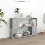 VIDAXL Bibliotheque Gris beton 100x24x63 cm Bois d'ingenierie