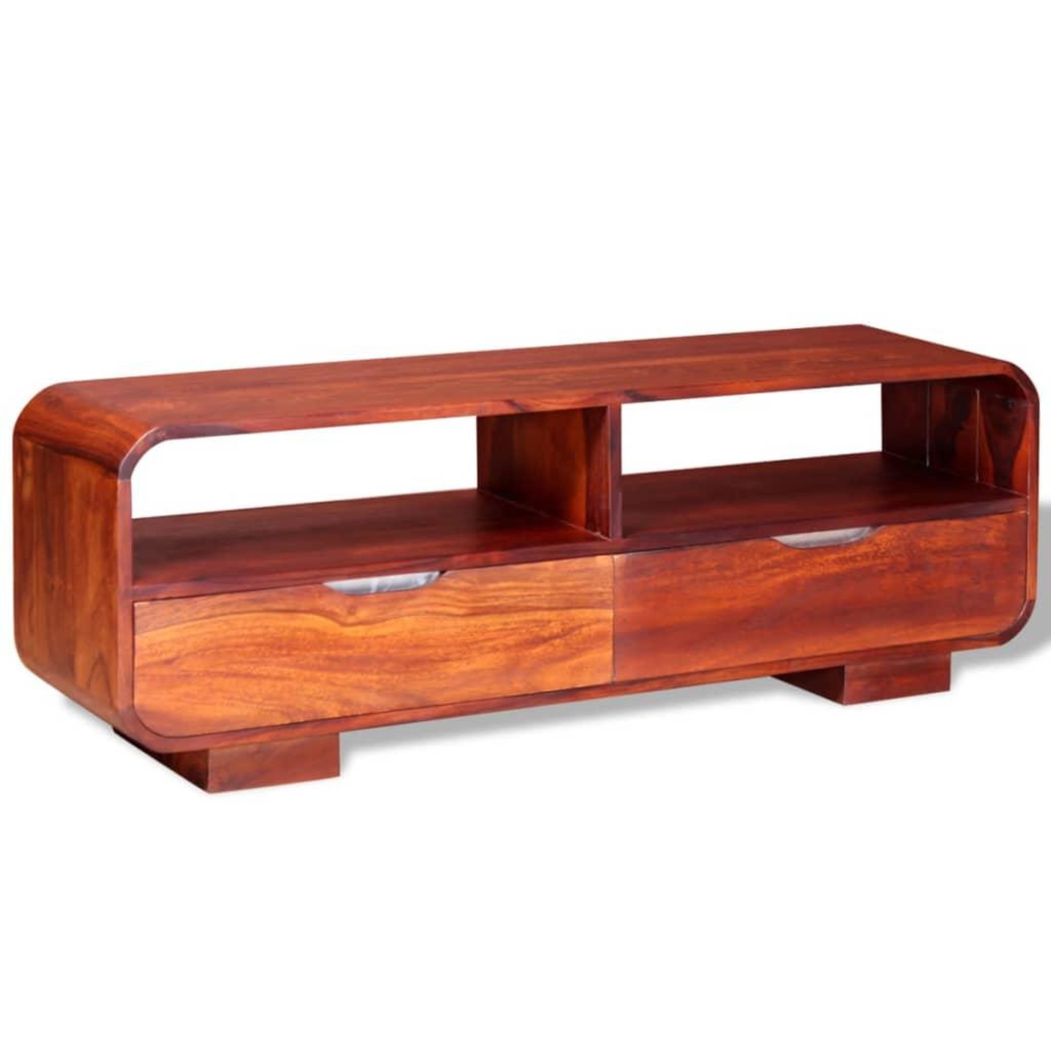 Voir la diapositive 1 : VIDAXL Meuble TV Bois massif 116x30x40 cm