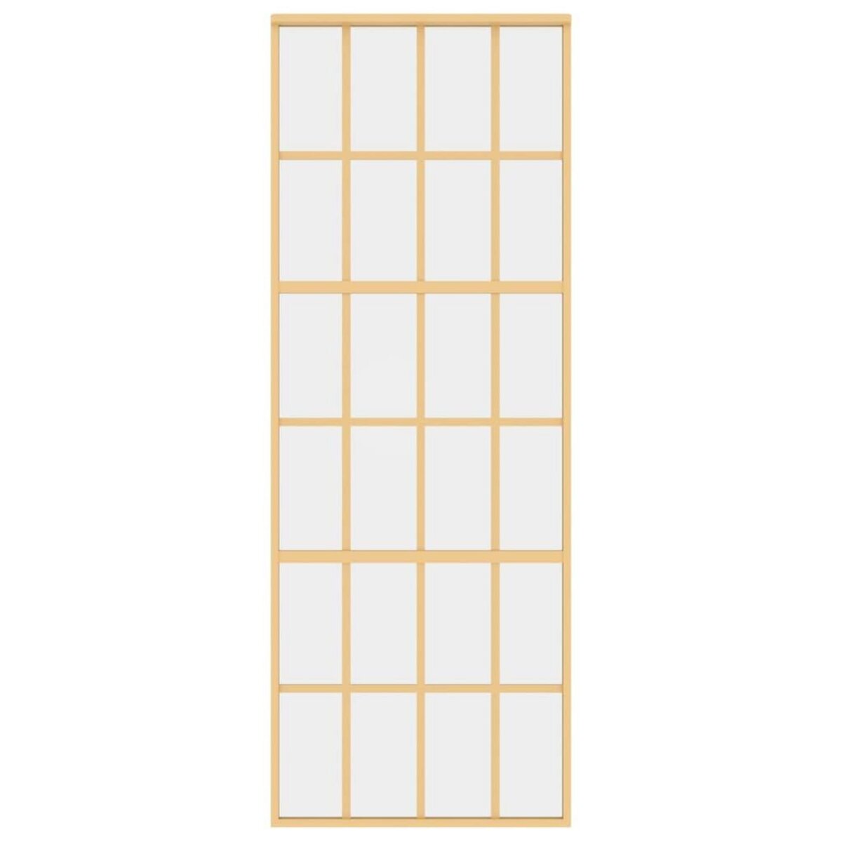 VIDAXL Porte coulissante dore 76x205 cm verre ESG clair et aluminium