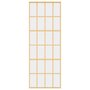 Voir la diapositive 4 : VIDAXL Porte coulissante dore 76x205 cm verre ESG clair et aluminium