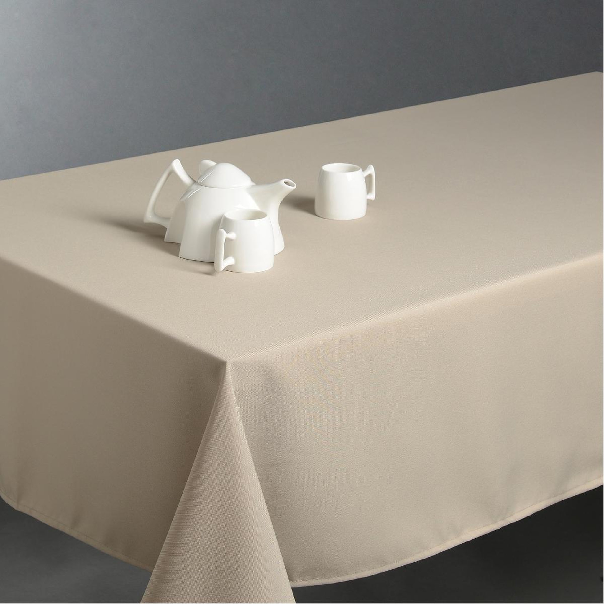Voir la diapositive 3 : ATMOSPHERA Nappe antitache  unie  150x300cm lin