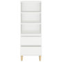 Voir la diapositive 3 : VIDAXL Buffet haut Blanc 40x36x110 cm Bois d'ingenierie