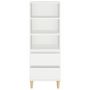 Voir la diapositive 3 : VIDAXL Buffet haut Blanc 40x36x110 cm Bois d'ingenierie