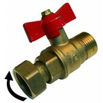 CENTRALE BRICO Vanne à écrou libre à visser laiton F 15 x 21 pour tube en per