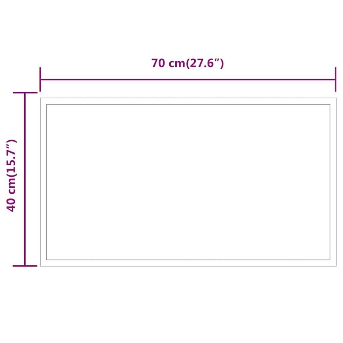 VIDAXL Miroir de salle de bain a LED 70x40 cm