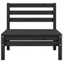 Voir la diapositive 4 : VIDAXL Salon de jardin 4 pcs Noir Bois de pin massif