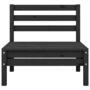 Voir la diapositive 4 : VIDAXL Salon de jardin 4 pcs Noir Bois de pin massif