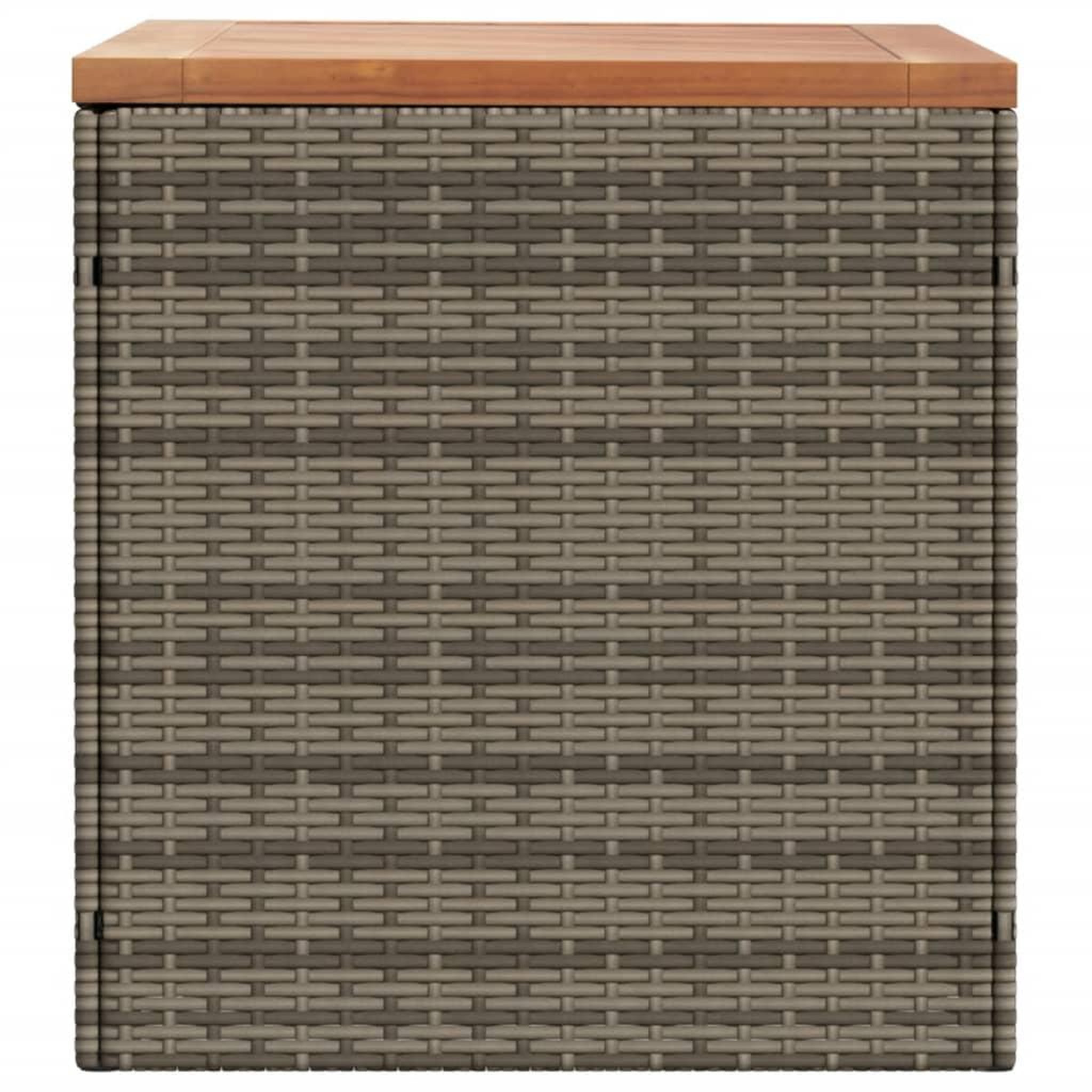 Voir la diapositive 5 : VIDAXL Boîte de rangement de jardin gris resine tressee bois d'acacia