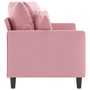 Voir la diapositive 4 : VIDAXL Canape a 2 places Rose 140 cm Velours