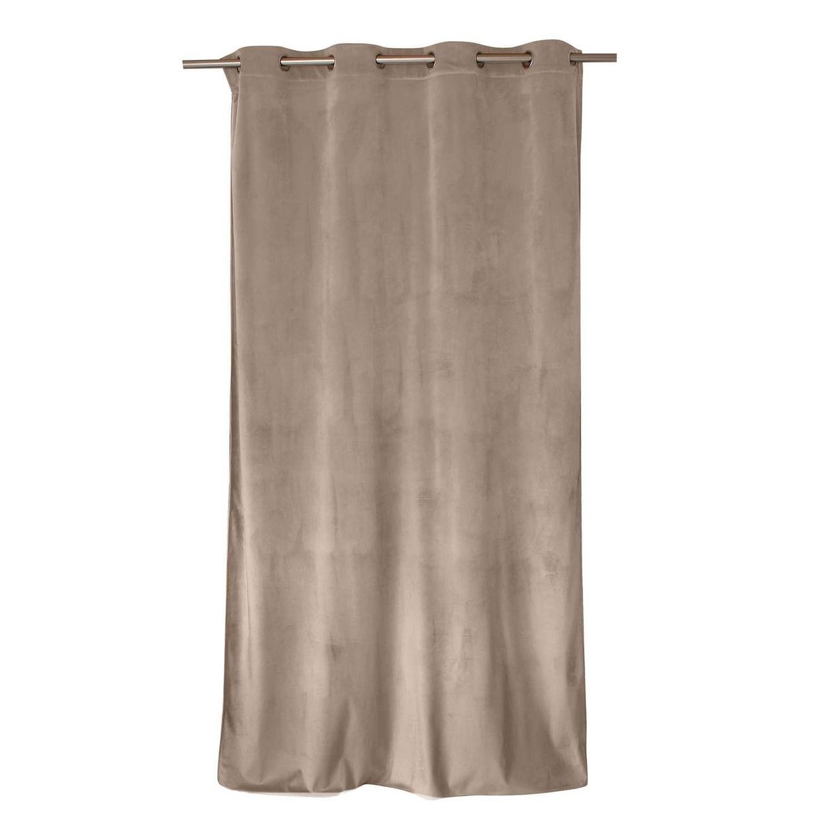 TOILINUX Rideau Milano velours uni - 140 x 240 cm - Naturel