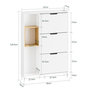 Voir la diapositive 3 : SOBUY SoBuy - Meuble À Chaussures 3 portes - Blanc - 87x90x129.5cm - Minimaliste - FSR209-NW