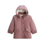 Petit Béguin Manteau enfant imperméable doublé sherpa Sora. Coloris disponibles : Rose