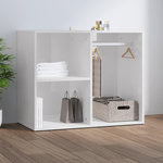 VIDAXL Armoire de dressing Blanc brillant 80x40x65cm Bois d'ingenierie
