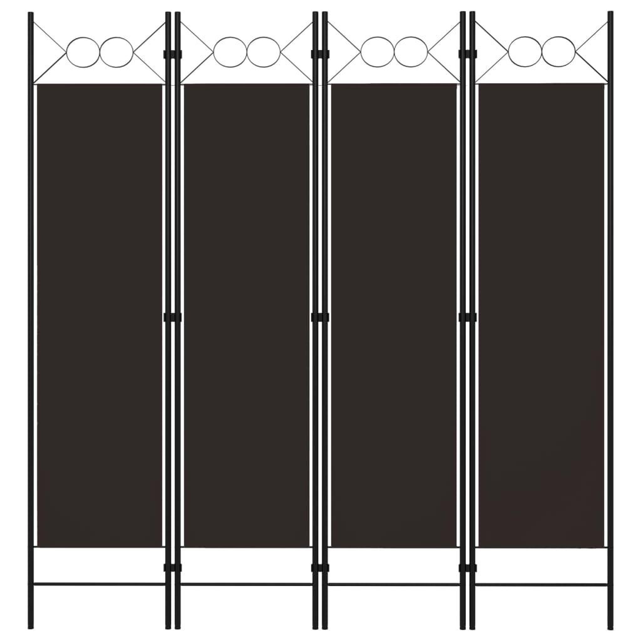 Voir la diapositive 1 : VIDAXL Cloison de separation 4 panneaux Marron 160 x 180 cm