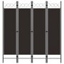 Voir la diapositive 1 : VIDAXL Cloison de separation 4 panneaux Marron 160 x 180 cm