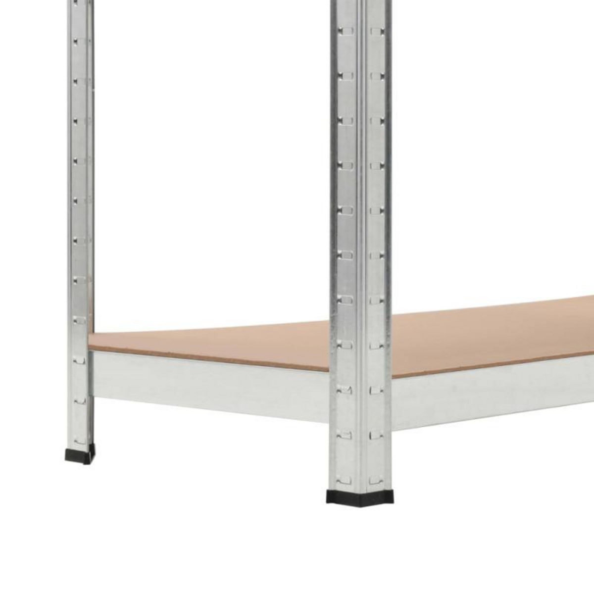 VIDAXL Etagere resistante a 5 niveaux Argente Acier et bois ingenierie