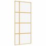 Voir la diapositive 2 : VIDAXL Porte coulissante dore 90x205 cm verre ESG clair et aluminium