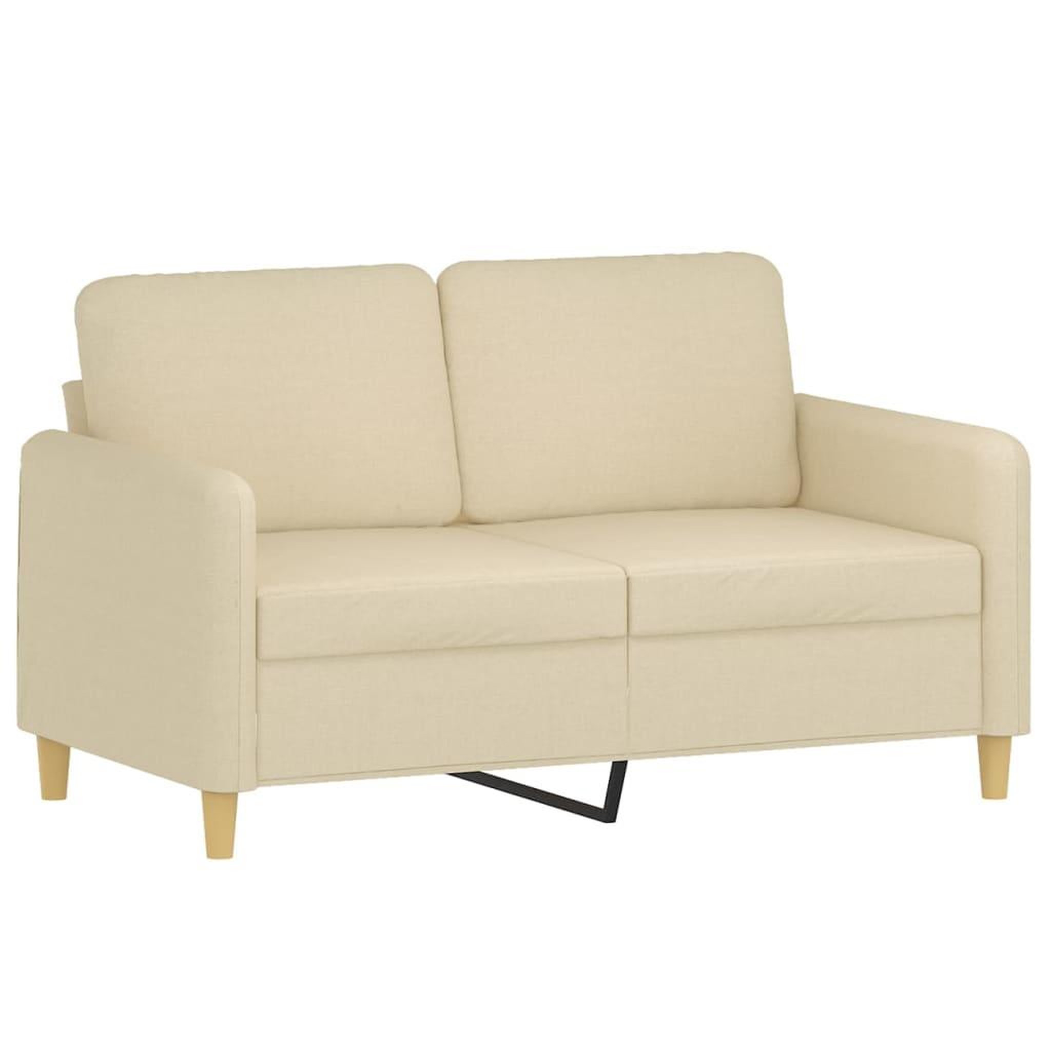 Voir la diapositive 4 : VIDAXL Ensemble de canapes 4 pcs avec coussins Creme Tissu