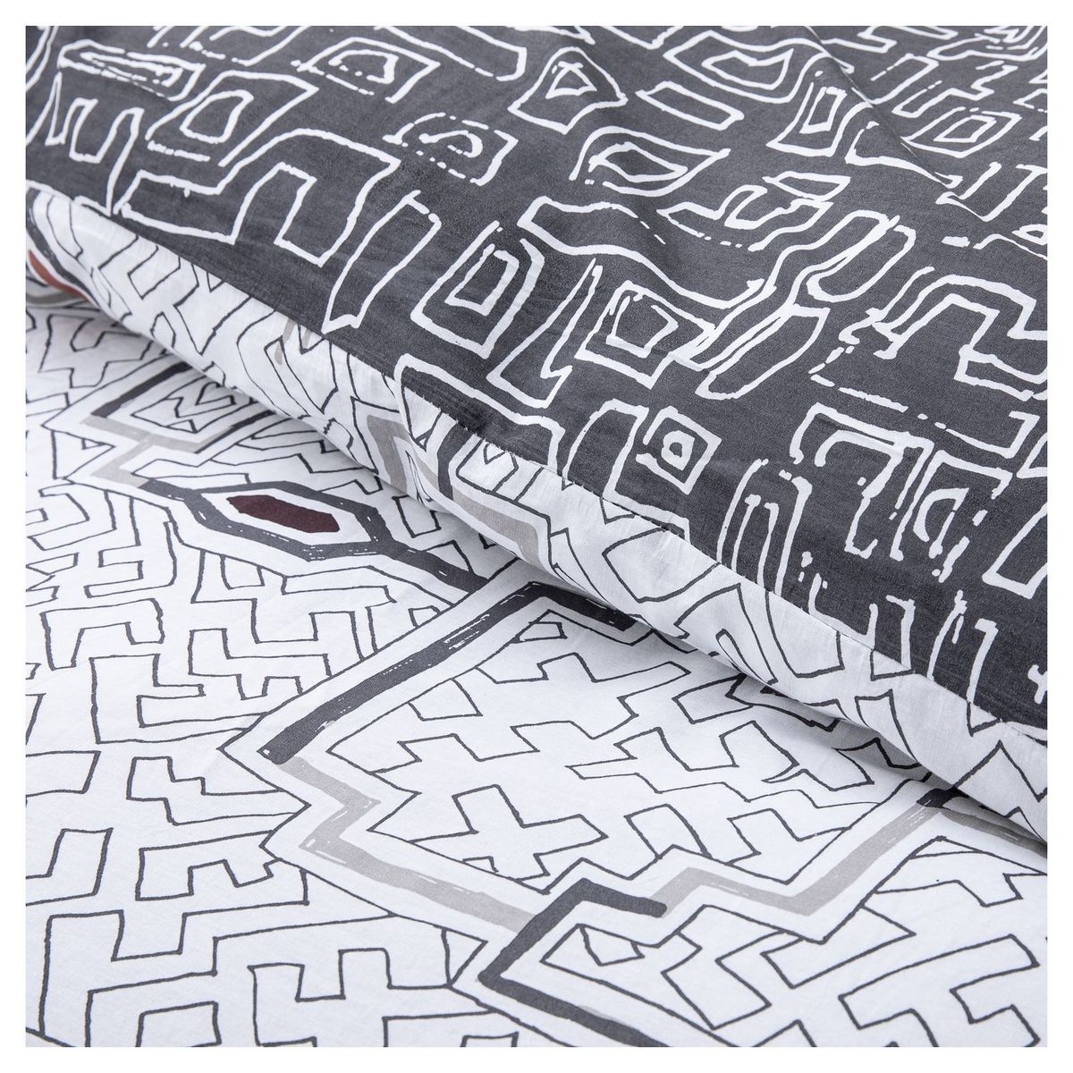 TODAY Parure housse de couette fantaisie en coton motifs ethniques ETHNIK