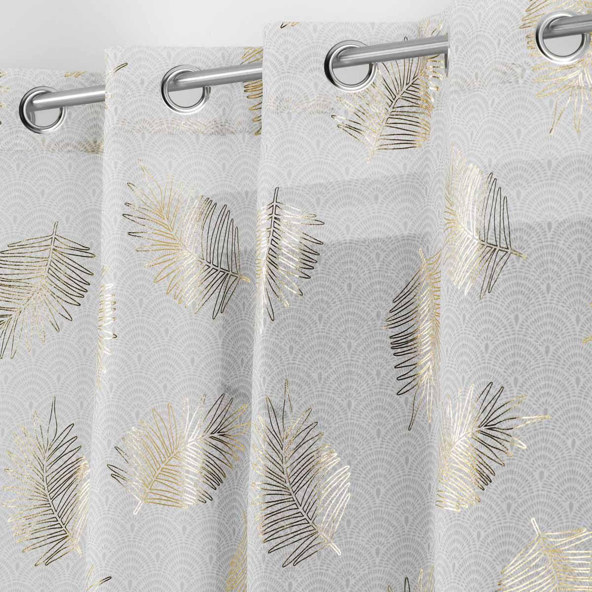 Voir la diapositive 3 : Douceur d'Intérieur Rideau voilage  sunny gold  140x240cm or