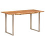 Voir la diapositive 1 : VIDAXL Table de salle a manger 140x70x76 cm Bois d'acacia solide