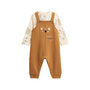 Voir la diapositive 1 : Petit Béguin Ensemble salopette bébé en molleton et t-shirt Constellation