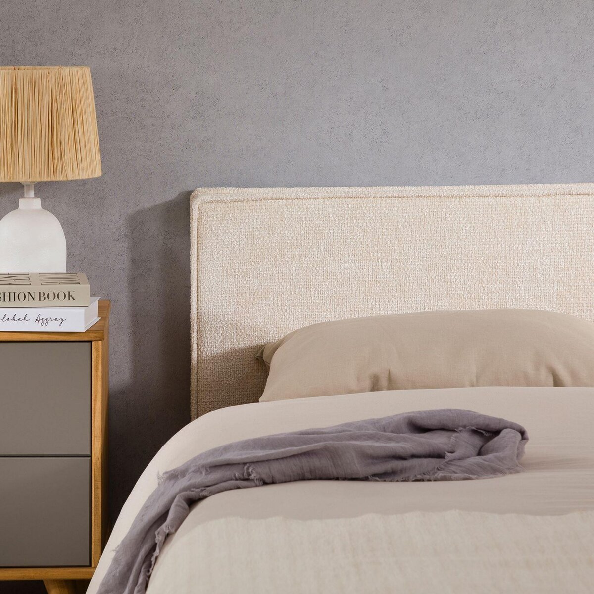 IDIMEX Tête de lit LORETTE 120 sur pieds, en tissu