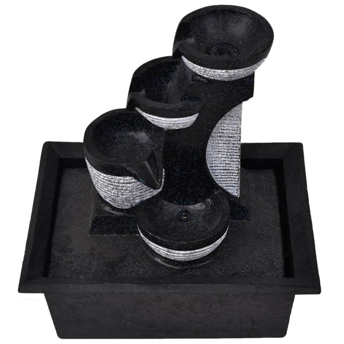 VIDAXL Fontaine d'interieur avec lampe LED Polyresine