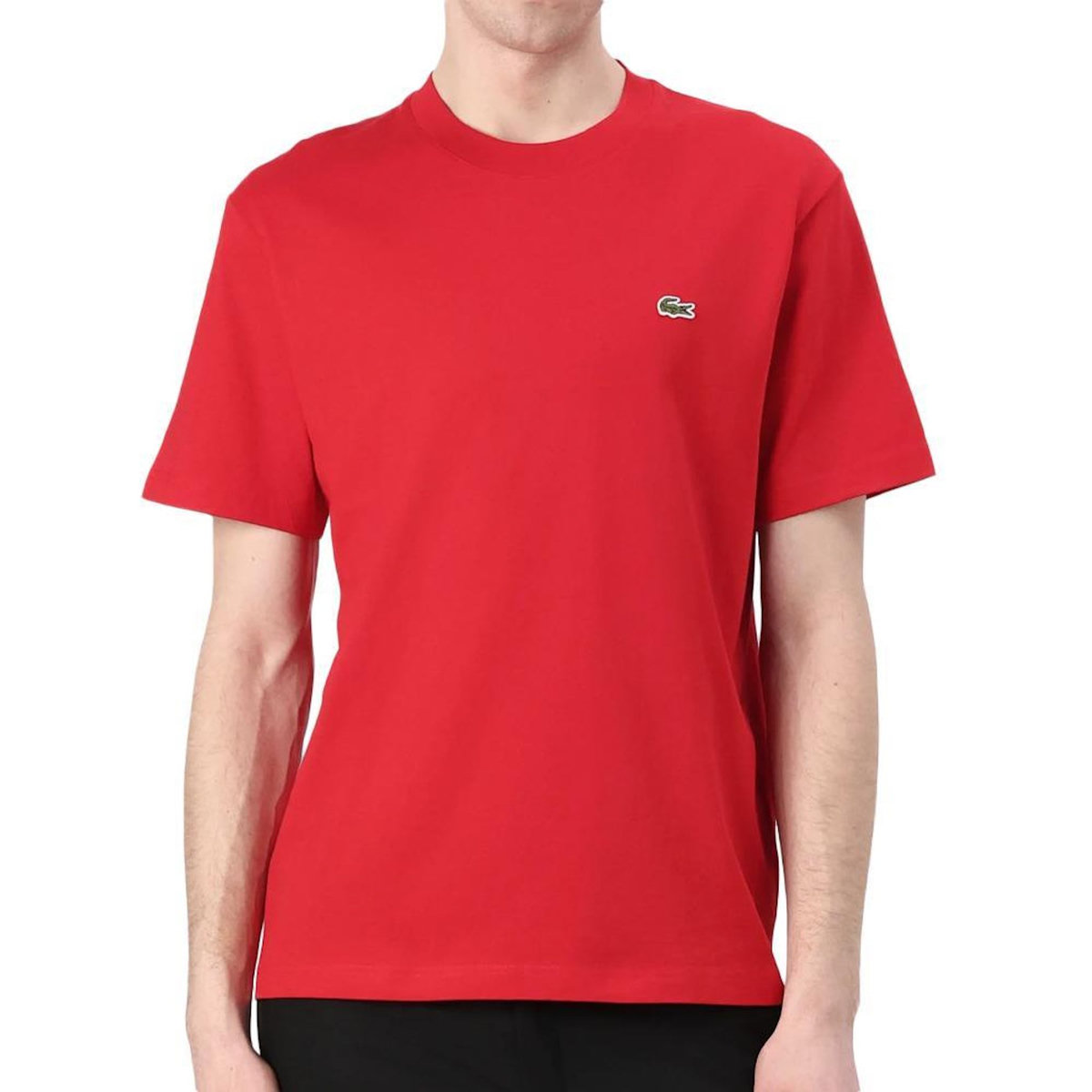 Lacoste T-Shirt Rouge Vif Homme Lacoste Essentiel
