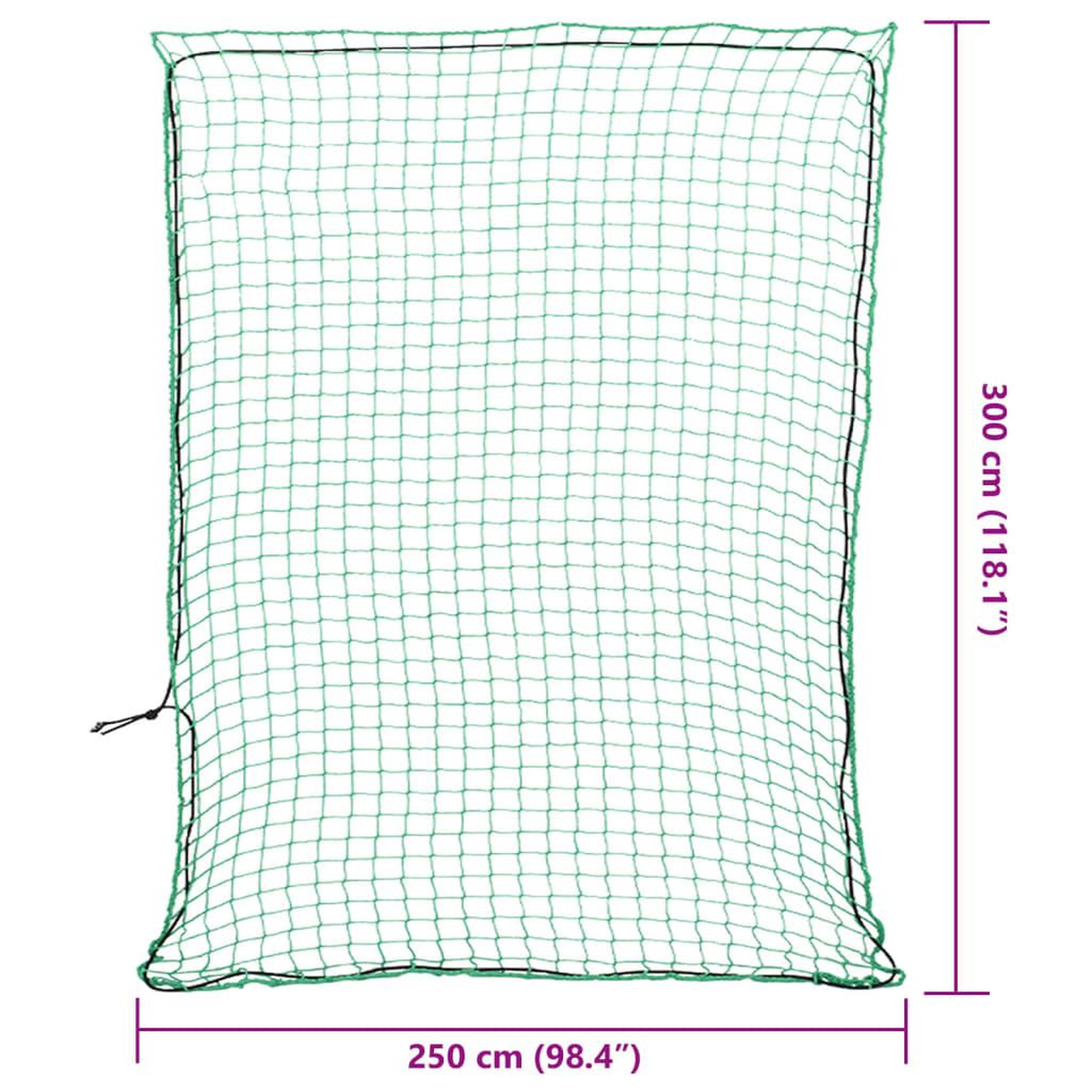 Voir la diapositive 6 : VIDAXL Filet pour remorque avec corde elastique vert 3x2,5 m PP