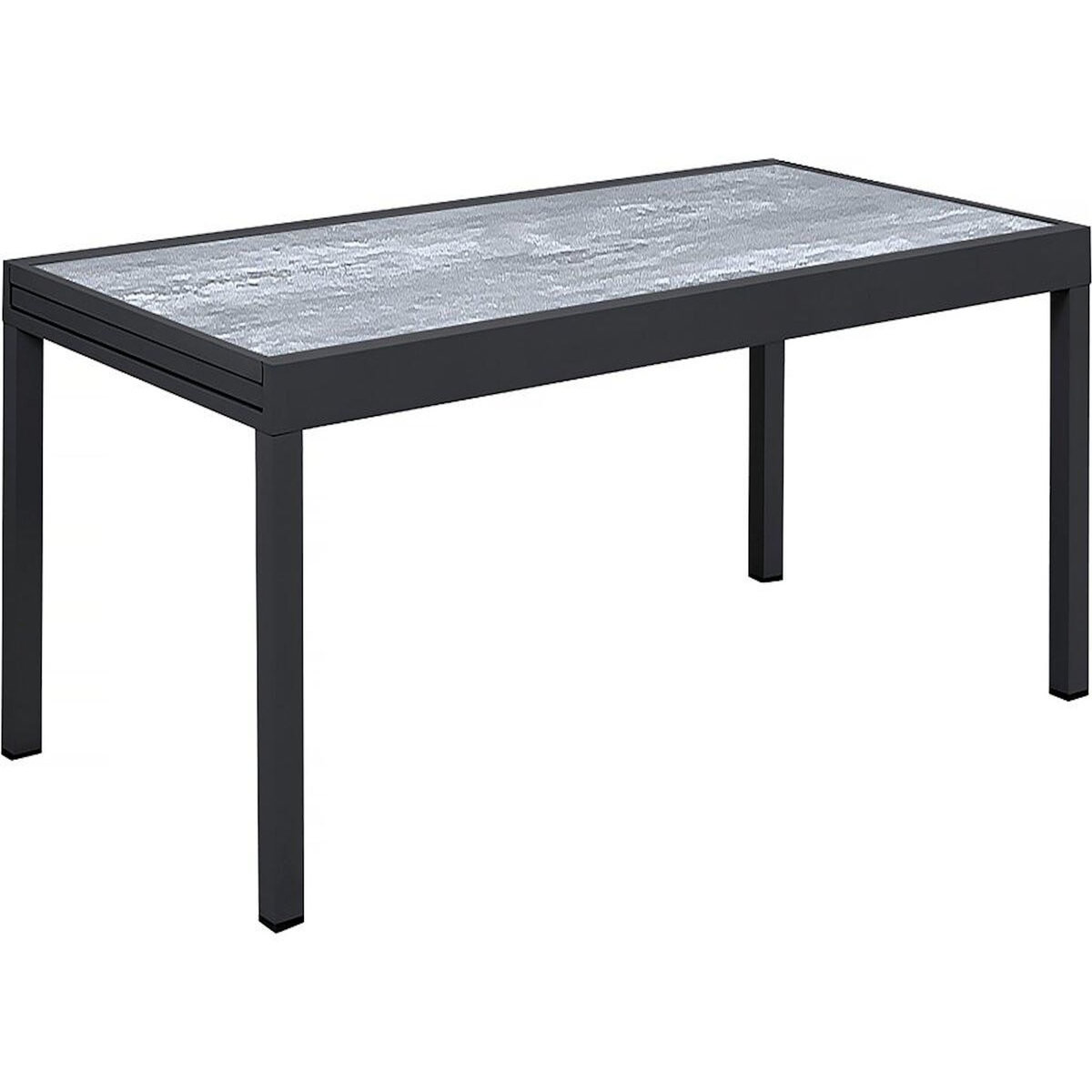 Habitat et Jardin Salon de jardin repas extensible  Lagos  - Table extensible 200/320 x 105 x 76 cm - 10 chaises - Noir