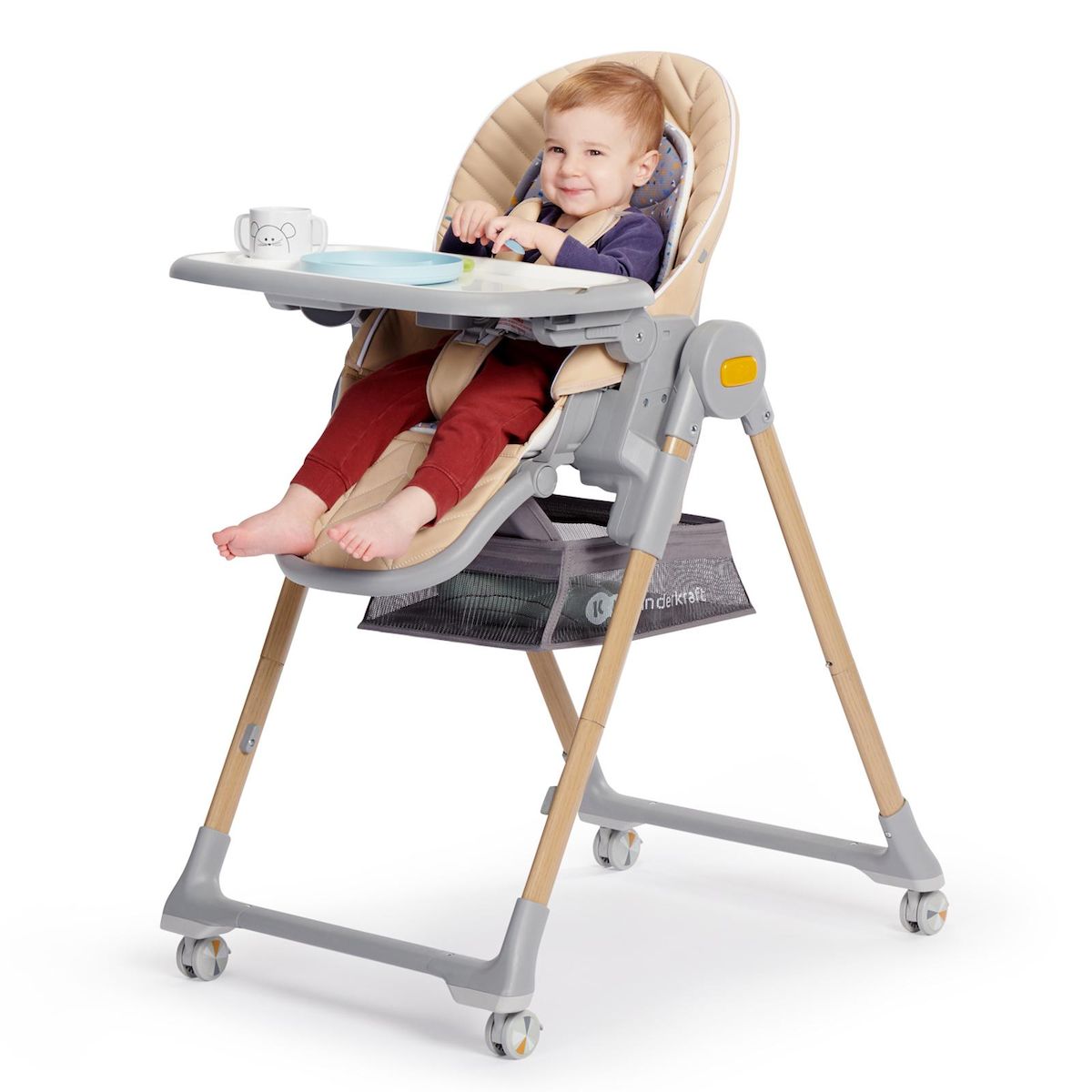 KINDERKRAFT Chaise haute 2 en 1 - transat et siège réglable