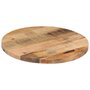 Voir la diapositive 2 : VIDAXL Dessus de table Ø 60x2,5 cm rond bois massif de manguier brut