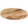 Voir la diapositive 2 : VIDAXL Dessus de table Ø 60x2,5 cm rond bois massif de manguier brut