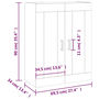 Voir la diapositive 6 : VIDAXL Armoire murale blanc 69,5x34x90 cm