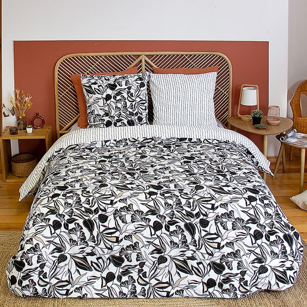Home collection Parure de couette 100% microfibre, flore