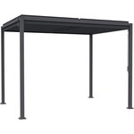 Habitat et Jardin Pergola bioclimatique autoportante avec lames orientables  Howard  - 3 x 4 m - Gris