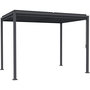 Voir la diapositive 1 : Habitat et Jardin Pergola bioclimatique autoportante avec lames orientables  Howard  - 3 x 4 m - Gris