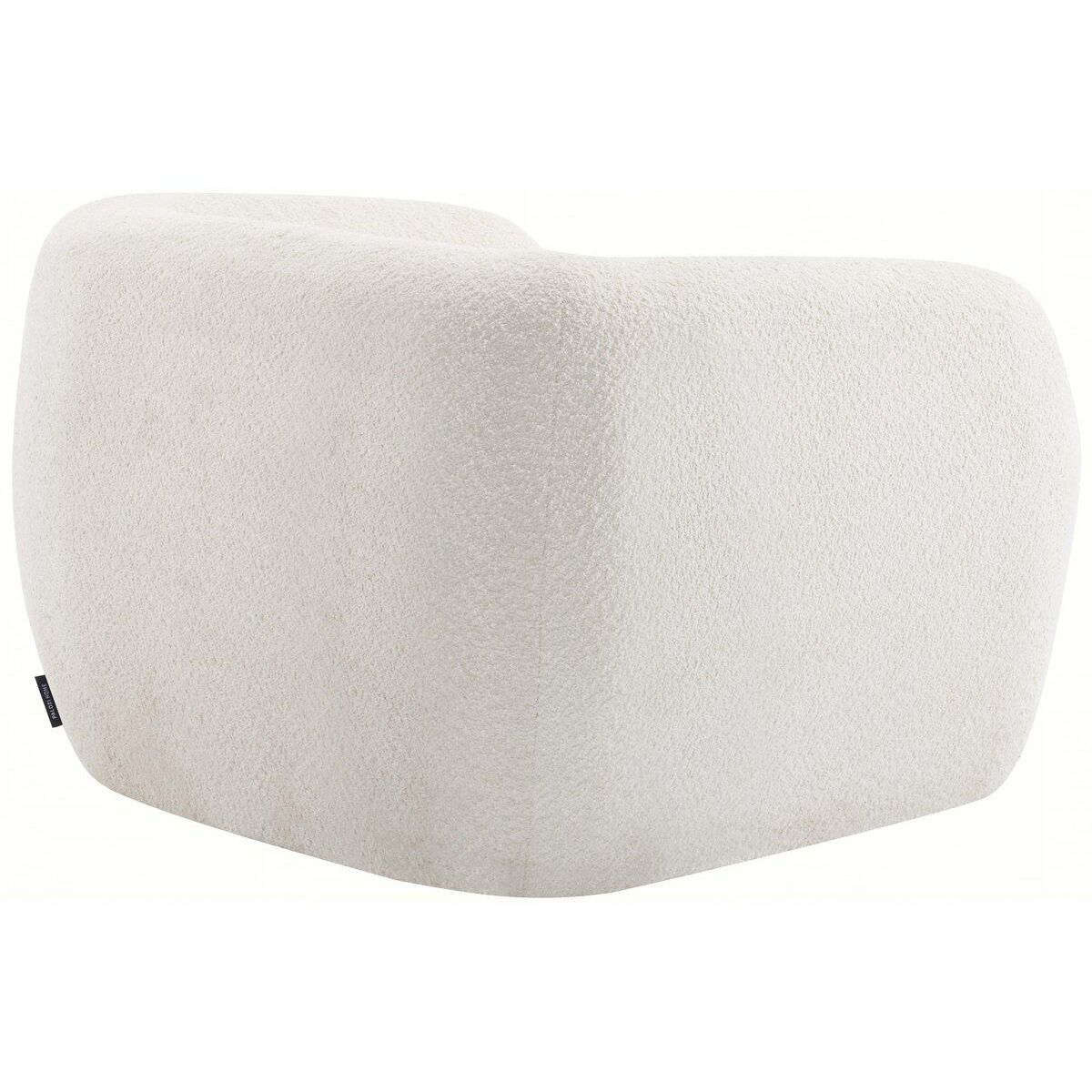 Habitat et Jardin Fauteuil tissu bouclette  Washington  - Blanc