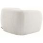 Voir la diapositive 4 : Habitat et Jardin Fauteuil tissu bouclette  Washington  - Blanc