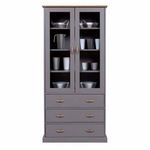 Paris Prix Vaisselier 2 Portes & 3 Tiroirs  Zernan  190cm Gris