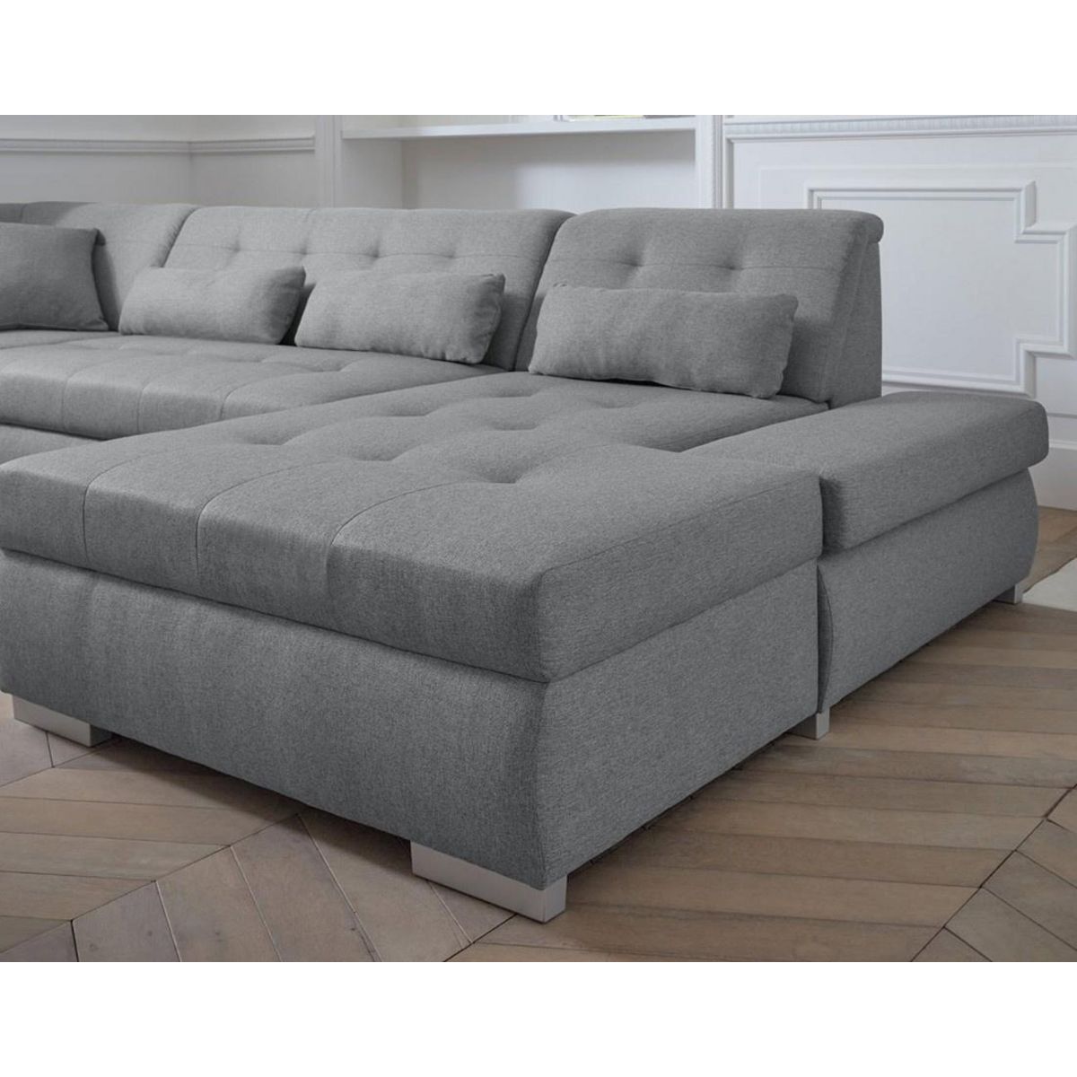 LISA DESIGN Vermont - canapé panoramique d'angle gauche - 7 places - xxl