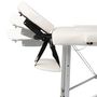 Voir la diapositive 3 : VIDAXL Table pliable de massage Blanc creme 3 zones cadre en aluminium