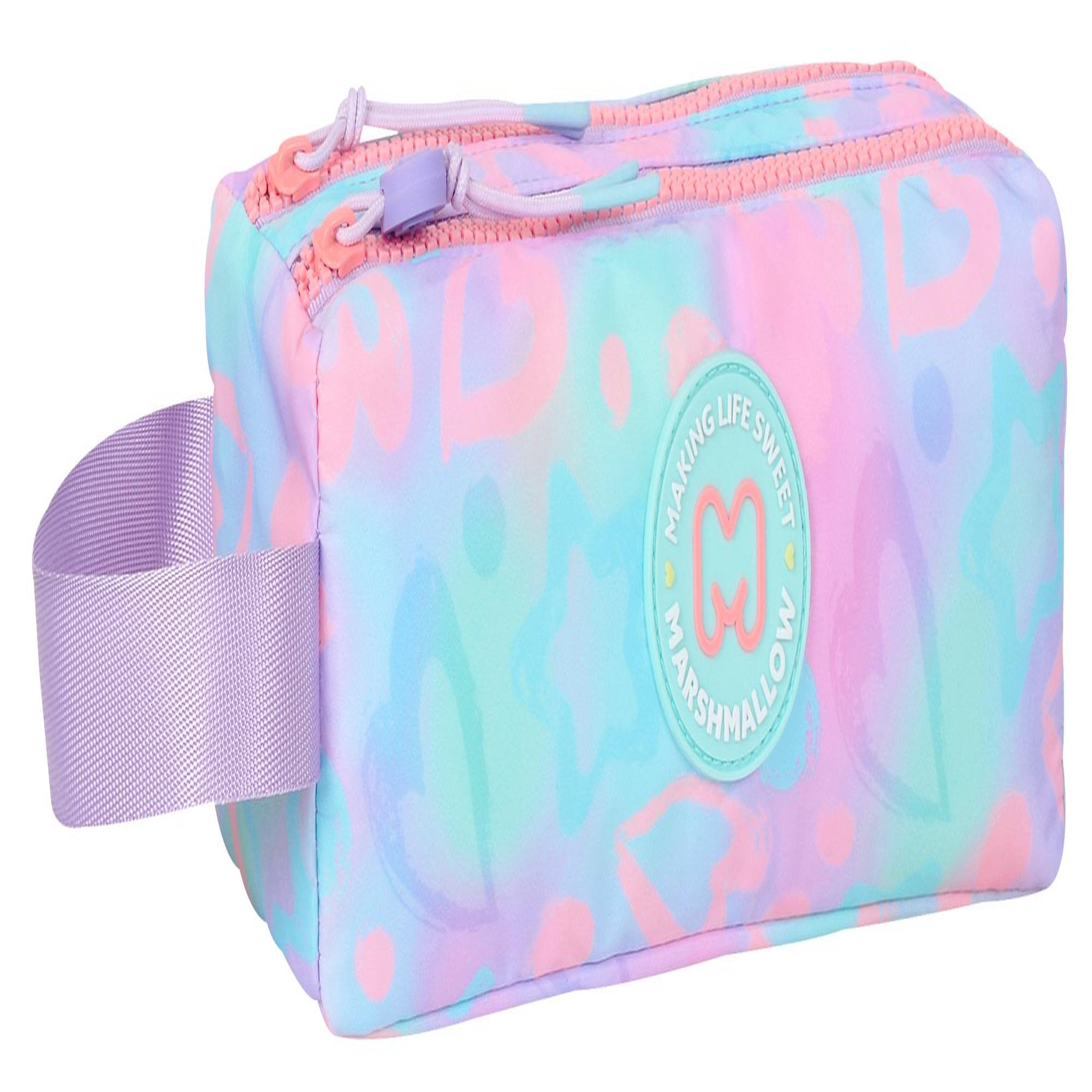 Voir la diapositive 2 : Bagtrotter MARSHMALLOW - Trousse scolaire double compartiment FUNNY LOVE - Multicolore pastel - Fille