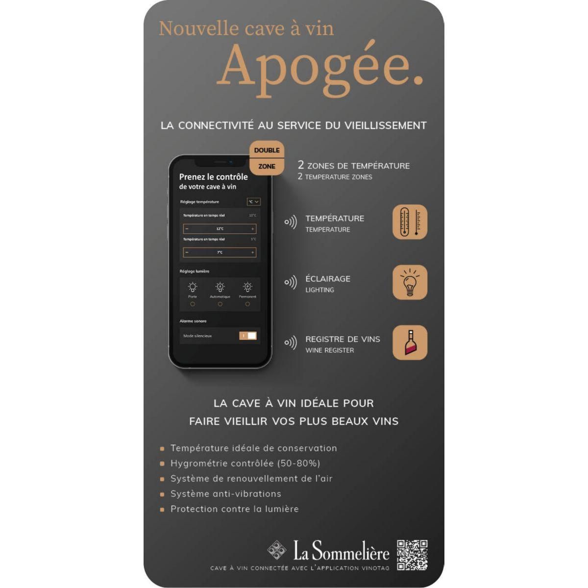 LA SOMMELIERE Cave à vin vieillissement APOGEE185DZPRO