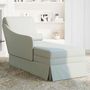 Voir la diapositive 3 : VIDAXL Fauteuil long et traversin accoudoir droit gris clair velours