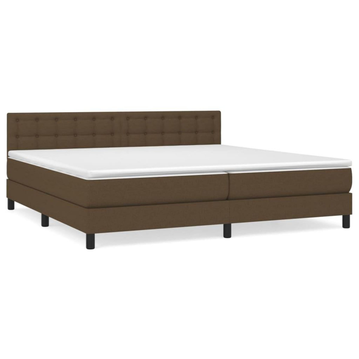 VIDAXL Sommier a lattes de lit avec matelas Marron fonce 200x200 cm